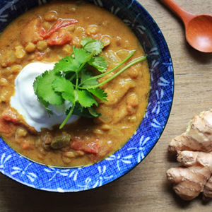 Curried Lentil Soup with Yogurt recipes