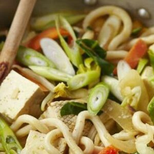 Curried udon soup