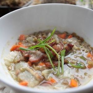 Dinner Tonight: Lentil and Bacon Soup Recipe