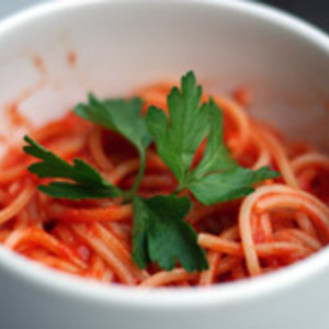 Dinner Tonight: Spaghetti with Tomato and Orange Juice Recipe