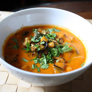 Dinner Tonight: Roasted Tomato and Eggplant Soup Recipe