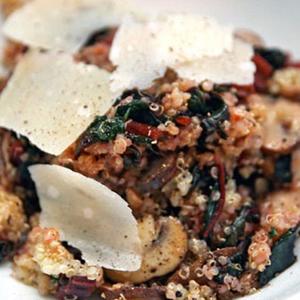 Dinner Tonight: Quinoa With Chard And Mushrooms