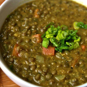 Dinner Tonight: Curried Lentil Soup with Chickpea Purée Recipe