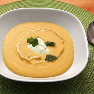 Easy 30-Minute Red Lentil Soup With Curry Yogurt Recipe