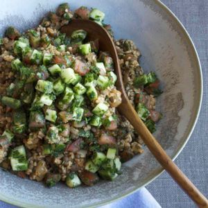 Eggplant, Lentil, and Bulgur Salad