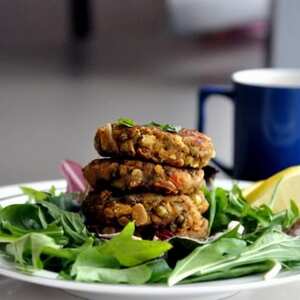 Eggplant & Lentil Fritters