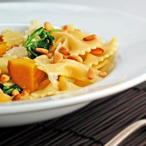 Farfalle with Golden Beets, Beet Greens and Pinenuts recipes