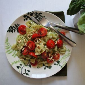 Farfalle with Tomato and Pesto