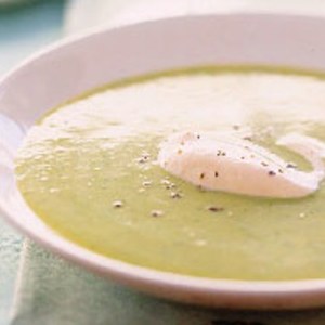 Fava Bean Soup with Carrot Cream