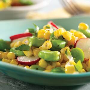 Fava Bean, Radish, and Corn Salad