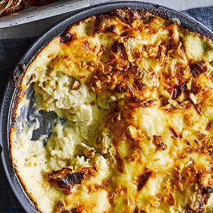 Four-cheese cauliflower gratin