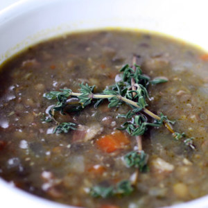 French in a Flash: My Perfect French Lentil Soup with Thyme and Bacon Recipe