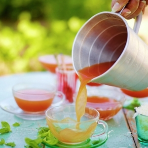 Fresh tomato broth