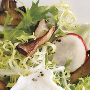 Frisée and Wild Mushroom Salad with Poached Egg