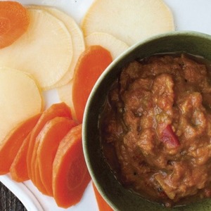 Garlicky Eggplant and Tomato Spread (Mirza Ghasemi) from 'The New Persian Kitchen'