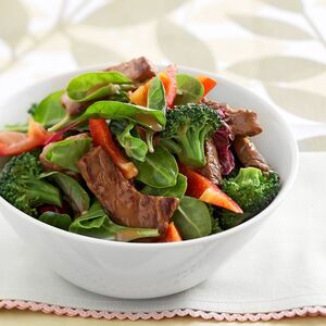 Gingered Beef and Broccoli Salad Bowl