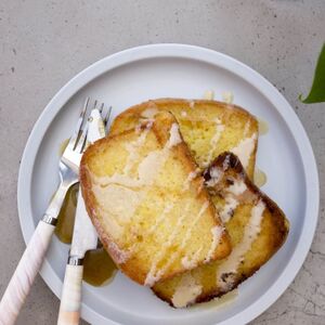 Gluten-free vegan + soy-free French toast