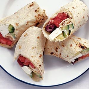 Greek salad wraps