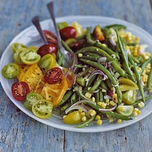 Green Bean, Corn, And Tomato Salad