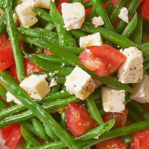 Green beans with tomato & feta