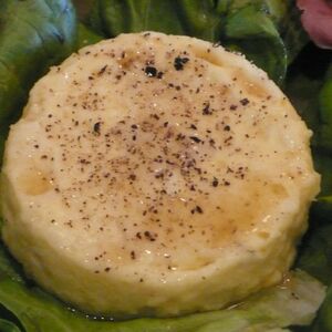 Green Garlic-Horseradish Flan