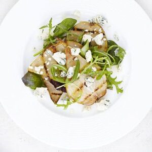 Griddled pear & blue cheese salad