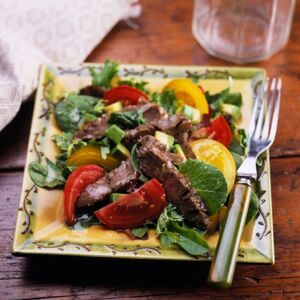 Grilled Beef and Avocado Salad with Cilantro-Lime Vinaigrette