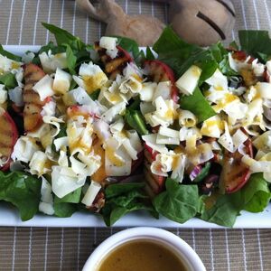 Grilled Apple Salad with Maple Mustard Vinaigrette