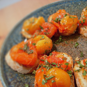 Grilled Tomato Bruschetta