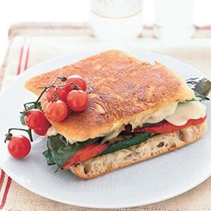 Grilled Vegetable And Mozzarella Panini