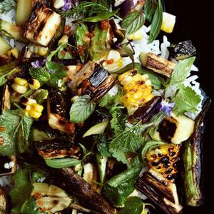 Grilled Vegetable And Rice Salad With Fish-Sauce Vinaigrette