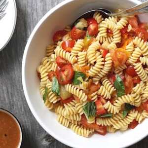 Grilled Summer Tomato Pasta Salad