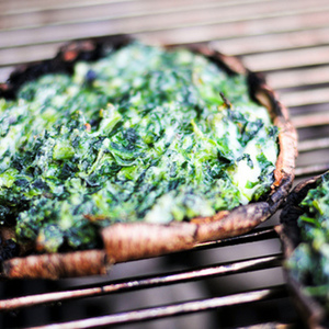 Grilling: Spinach and Cheese Stuffed Portobellos Recipe