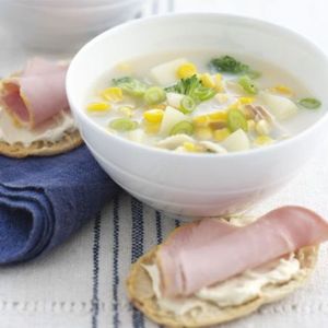 Haddock & sweetcorn soup