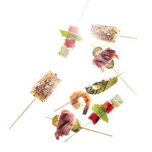 Ham, Cheese, and Pickle Skewers