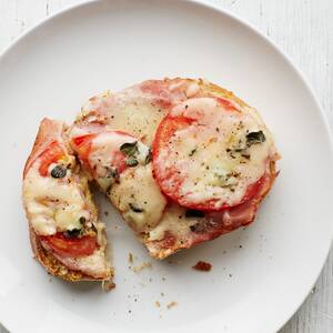 Ham, Gruyère, and Tomato Toast With Dijon Mustard