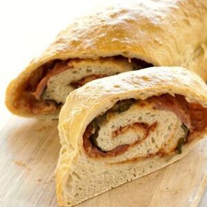 Ham & tomato Stromboli