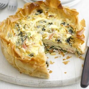 Ham & blue cheese tart