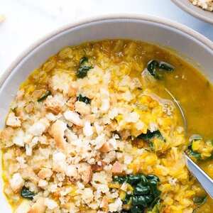 Healing Turmeric Soup with Lentil and Farro