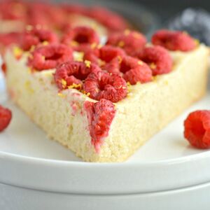 Healthy Raspberry Lemon Cake