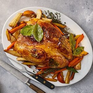 Healthy roast turkey crown