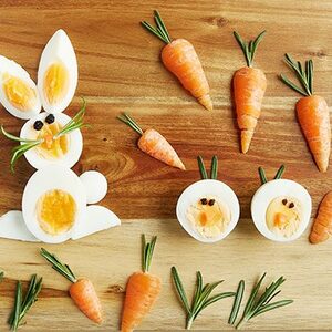 Healthy Easter boiled eggs