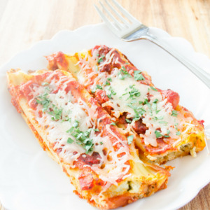 Healthy Stuffed Manicotti Shells