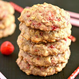 Healthy Raspberry Oatmeal Cookies