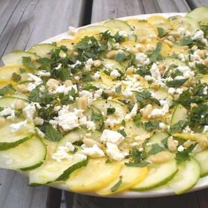 Healthy & Delicious: Zucchini Carpaccio With Feta And Pine Nuts