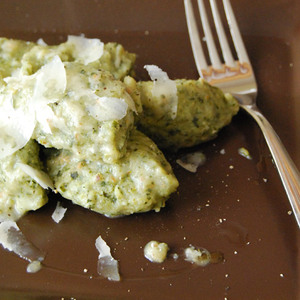 Healthy and tasty broccoli rabe gnocchi