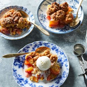 Healthy Peach Cobbler