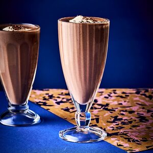 Healthy chocolate milkshake