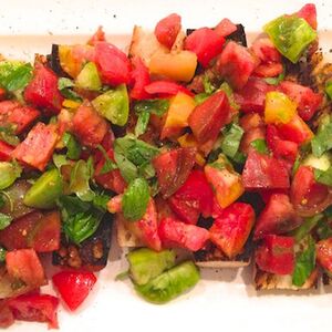 Heirloom Tomato Bruschetta with Basil