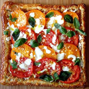 Heirloom Tomato Caprese Tart